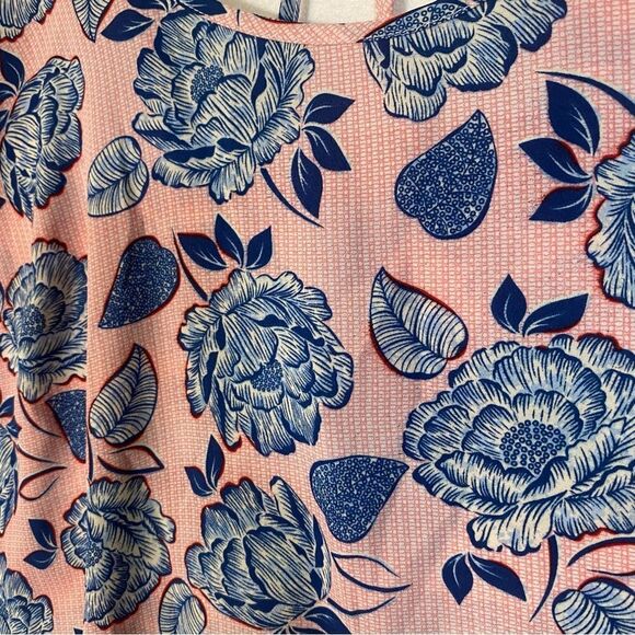 Kut From The Kloth Floral Pink/Blue Cold Shoulder Top Size Medium - Picture 7 of 11